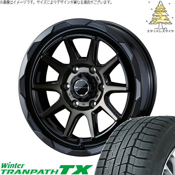 ハイエース専用 215/65R16 サマータイヤ ホイール 4本セット 新品 | トーヨータイヤ (TOYO TIRE) ウィンタートランパス TX × ウェッズ (WEDS) マッドヴァンス06 ブラックポリッシュ/ブロンズクリア 16インチ 6.5J +38 6穴139.7
