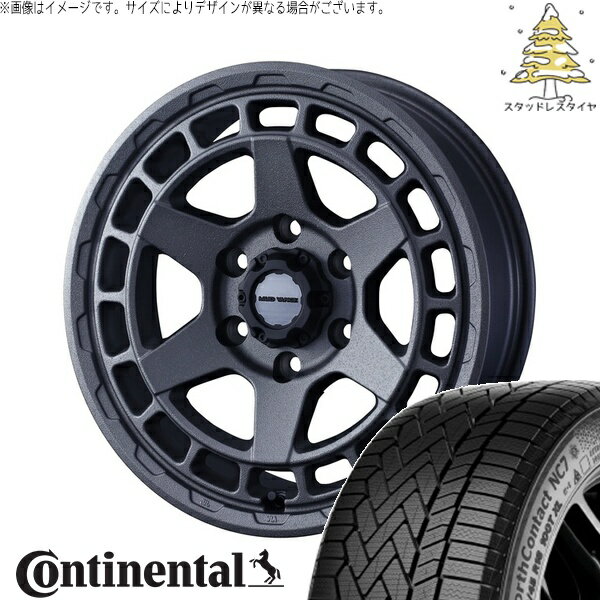 NV350 キャラバン E25 E26 215/65R16 サマータイヤ ホイール 4本セット 新品 | コンチネンタル (Continental) ノースコンタクト NC7 × ウェッズ (WEDS) マッドヴァンスX タイプS フリントグレー 16インチ 6.5J +45 6穴139.7