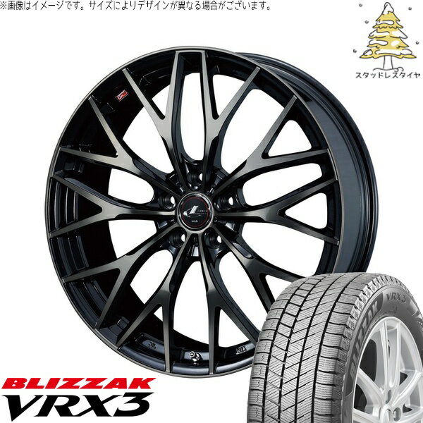 エルグランド 245/45R19 サマータイヤ ホイール 4本セット 新品 | ブリヂストン (BRIDGESTONE) ブリザック VRX3 × ウェッズ (WEDS) レオニス MX パールブラックミラーカット/チタントップ 19インチ 7J +42 5穴114.3