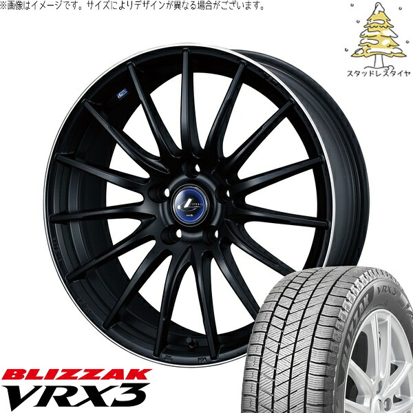 プリスウα 225/40R18 サマータイヤ ホイール 4本セット 新品 | ブリヂストン (BRIDGESTONE) ブリザック VRX3 × ウェッズ (WEDS) レオニス ナヴィア05 マットブラックリムポリッシュ 18インチ 8J +42 5穴114.3