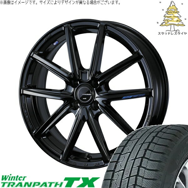 NBOX スペーシア タント デリカミニ 155/65R14 サマータイヤ ホイール 4本セット 新品 | トーヨータイヤ (TOYO TIRE) ウィンタートランパス TX × ウェッズ (WEDS) レオニス ナヴィア08 プレミアムブラック 14インチ 4.5J +45 4穴100