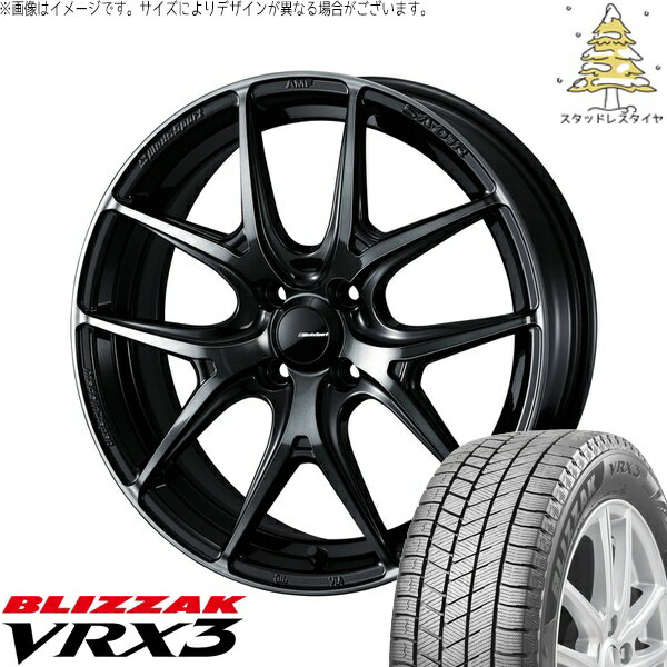 タント ムーブ ワゴンR ラパン 165/50R16 サマータイヤ ホイール 4本セット 新品 | ブリヂストン (BRIDGESTONE) ブリザック VRX3 × ウェッズ (WEDS) ウェッズスポーツ SA01R ウォースブラッククリアー 16インチ 5J +45 4穴100