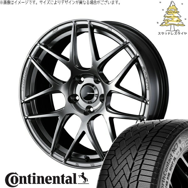 GRヤリス GRカローラ GTR 245/40R18 サマータイヤ ホイール 4本セット 新品 | コンチネンタル (Continental) ノースコンタクト NC7 × ウェッズ (WEDS) ウェッズスポーツ SA27R プラチナシルバーブラック 18インチ 9.5J +38 5穴114.3