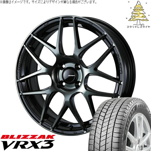 ヤリス カローラフィールダー 195/45R17 サマータイヤ ホイール 4本セット 新品 | ブリヂストン (BRIDGESTONE) ブリザック VRX3 × ウェッズ (WEDS) ウェッズスポーツ SA27R ウォースブラッククリアー 17インチ 6.5J +42 4穴100