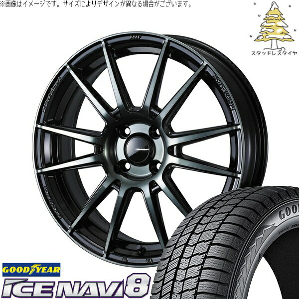 タンク ルーミー トール 165/55R15 サマータイヤ ホイール 4本セット 新品 | グッドイヤー (GOODYEAR) アイスナビ8 × ウェッズ (WEDS) ウェッズスポーツ SA62R ウォースブラッククリアー 15インチ 6J +48 4穴100