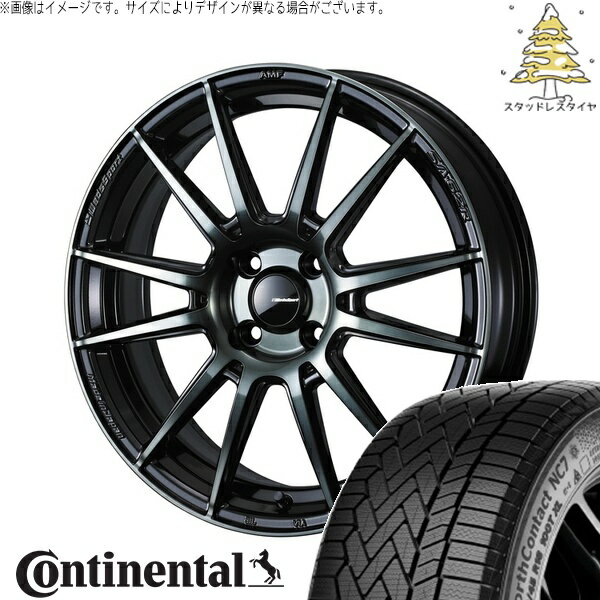 アクア カローラフィールダー 175/65R15 サマータイヤ ホイール 4本セット 新品 | コンチネンタル (Continental) ノースコンタクト NC7 × ウェッズ (WEDS) ウェッズスポーツ SA62R ウォースブラッククリアー 15インチ 6J +48 4穴100