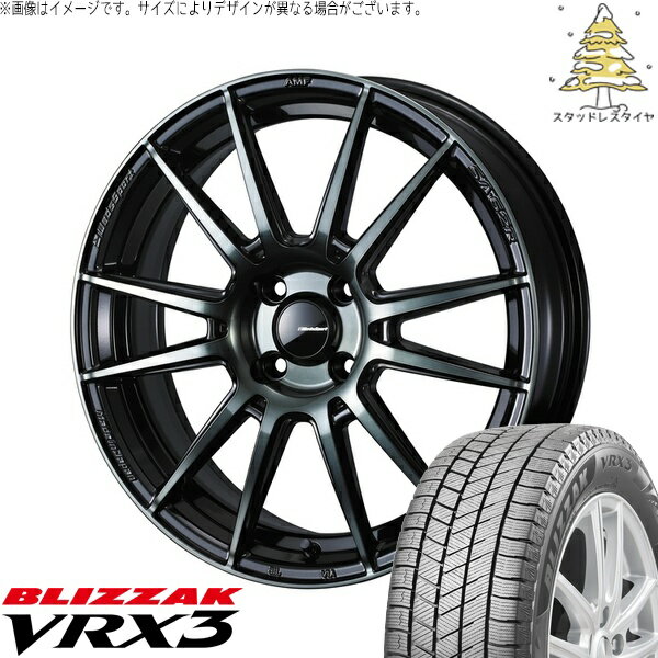 タント ムーブ ワゴンR ラパン 165/50R16 サマータイヤ ホイール 4本セット 新品 | ブリヂストン (BRIDGESTONE) ブリザック VRX3 × ウェッズ (WEDS) ウェッズスポーツ SA62R ウォースブラッククリアー 16インチ 5J +45 4穴100