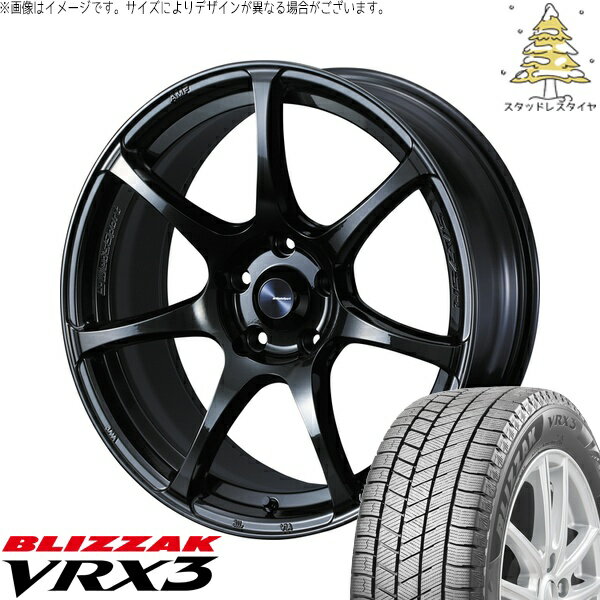 タント ムーブ ワゴンR ラパン 165/50R16 サマータイヤ ホイール 4本セット 新品 | ブリヂストン (BRIDGESTONE) ブリザック VRX3 × ウェッズ (WEDS) ウェッズスポーツ SA75R ハイパーブラッククリア2 16インチ 5J +45 4穴100