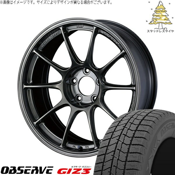 プリウスα 225/40R18 サマータイヤ ホイール 4本セット 新品 | トーヨータイヤ (TOYO TIRE) オブザーブ GIZ3 × ウェッズ (WEDS) ウェッズスポーツ TC-105X EJチタン 18インチ 8J +35 5穴114.3