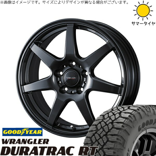 RAV4 アルファード ヴェルファイア 245/65R17 サマータイヤ ホイール 4本セット 新品 | グッドイヤー (GOODYEAR) ラングラー デュラトラック RT × ウェッズ (WEDS) ヴェルヴァ ワンダー ディープメタル 17インチ 7J +39 5穴114.3