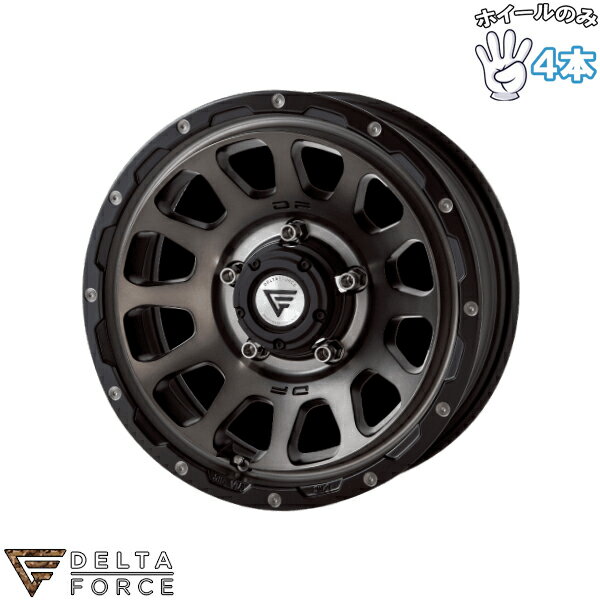 新品 アルミホイール 4本セット 16インチ | デルタフォース (DELTAFORCE) オーバル マットスモークポリッシュ 6J -5 5穴139.7
