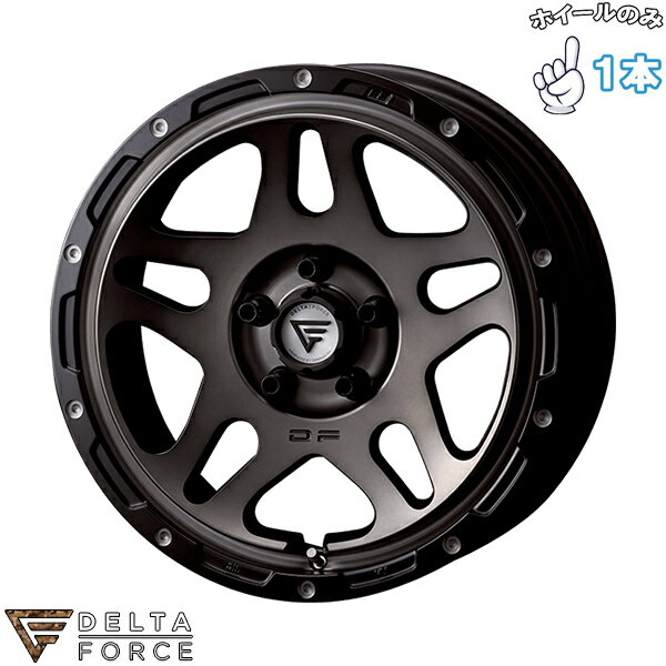 新品 アルミホイール 1本 16インチ | デルタフォース (DELTAFORCE) オーバーランダー マットスモークポリッシュ 7J +35 5穴114.3