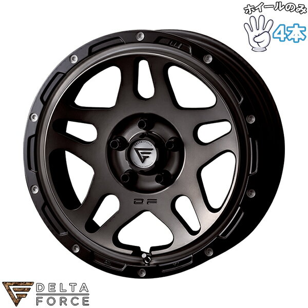 新品 アルミホイール 4本セット 16インチ | デルタフォース (DELTAFORCE) デルタフォース オーバーランダー マットスモークポリッシュ 7J +38 5穴114.3