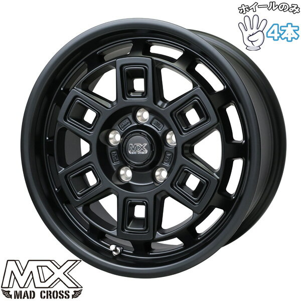 新品 アルミホイール 4本セット 16インチ | ホットスタッフ (HOTSTUFF) マッドクロス AEVER マットブラック 7J +38 5穴114.3