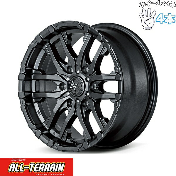 新品 アルミホイール 4本セット 16インチ | エムアイディー (MID) ナイトロパワー M26 クロスファング バレルブラック 6.5J +38 6穴139.7