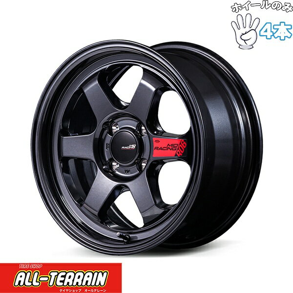 新品 アルミホイール 4本セット 16インチ | エムアイディー (MID) MIDレーシング R06 クリスタルブラック 7J +35 4穴100