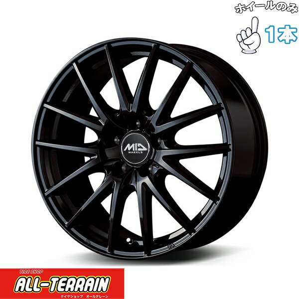 新品 アルミホイール 1本 17インチ | エムアイディー (MID) MIDホイール SQ27 メタリックブラック 7J +50 5穴100