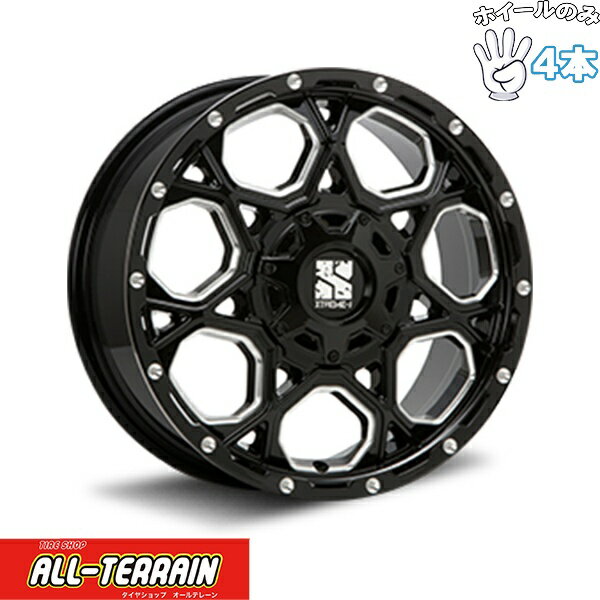 新品 アルミホイール 4本セット 17インチ | エムエルジェイ (MLJ) エクストリームJ XJ06 グロスブラックミルド 7J +50 10穴100/114.3