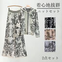 【期間限定!4880円→3980円】ニットセット 2点セット 肌触り ベスト レディース ニット パーカー 前開き ニットトップス ボトムス ベスト 無地 春 ...