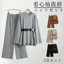 【期間限定!4880円→3980円】ニットセット 2点セット 肌触り ベスト セーター レディース ニット プルオーバー ニットセーター トップス ボトムス ベ...