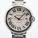 【中古】カルティエ バロンブルー 42mm W69012Z4 SS AT シルバー文字盤