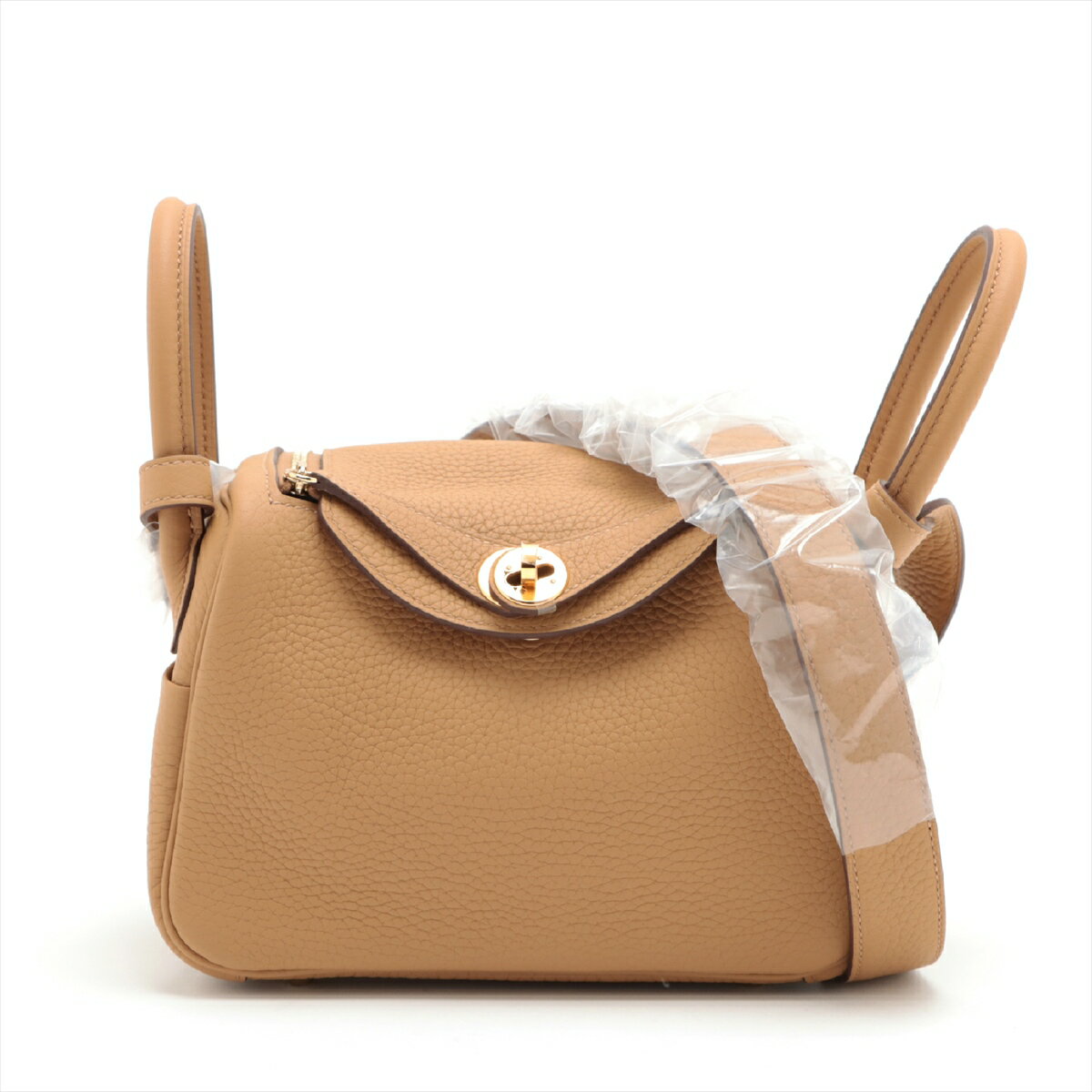 【中古】エルメス ミニリンディ ヴェルソ トリヨンクレマンス ビスキュイ ゴールド金具 B:2023年