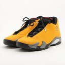 【中古】ナイキ レザー ハイカットスニーカー 28.5cm メンズ イエロー BQ3685-706 JORDAN BRAND AIR JORDAN 14 ESマーク有 エンプロイストア商品