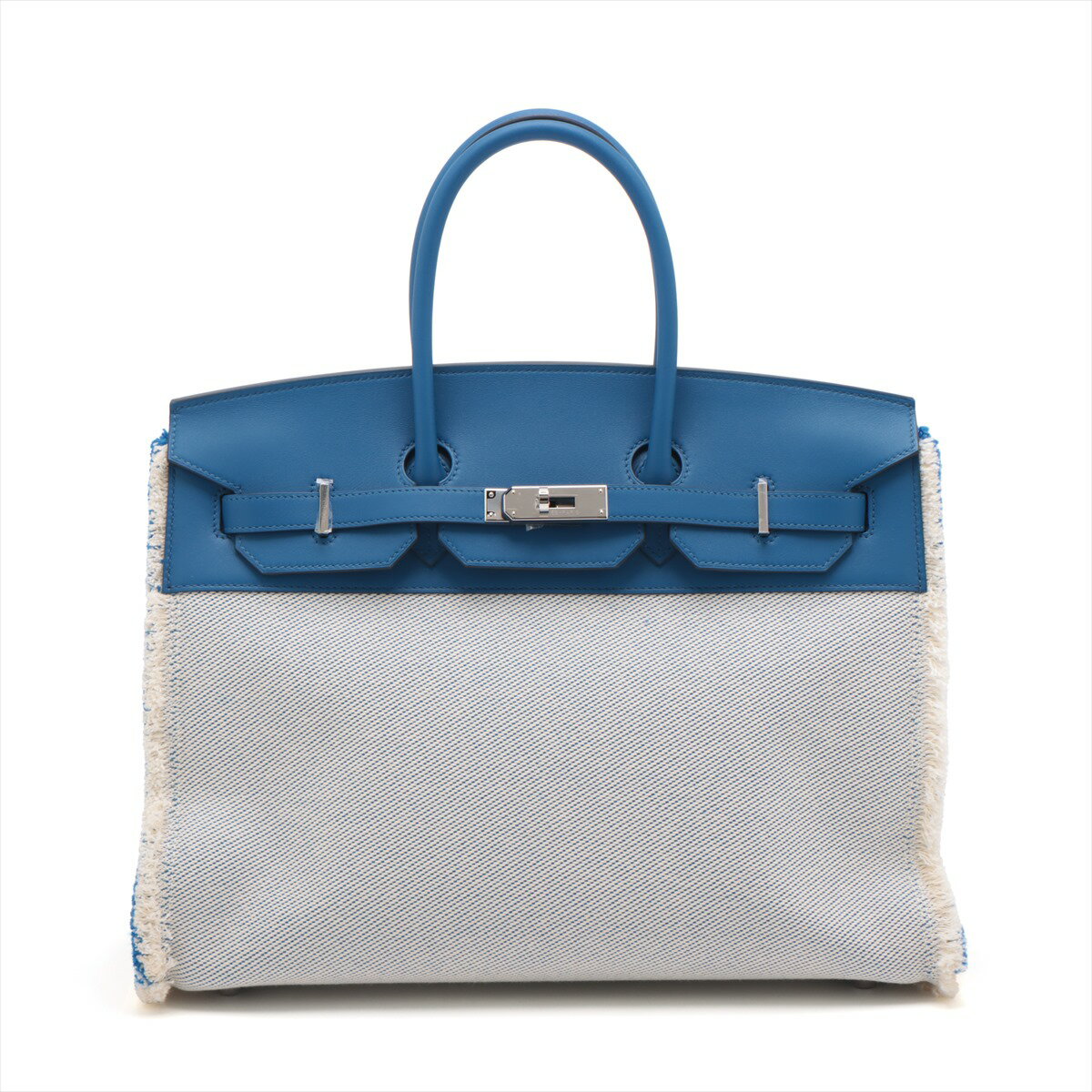 【中古】エルメス バーキン35 フレイ フレイ ツイルアッシュ×スイフト ブルーフランス シルバー金具 B:2023年のサムネイル