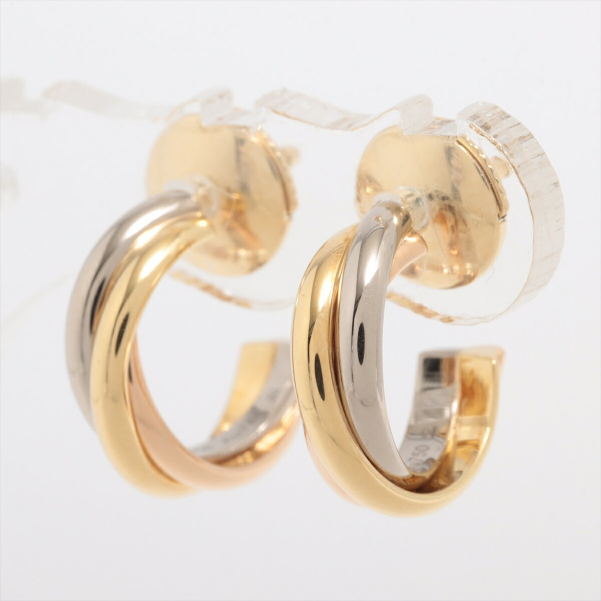 【中古】カルティエ トリニティ ピアス 750(YG×PG×WG) 4.4gのサムネイル