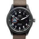 【中古】IWC IW324712 CE×ナイロン AT 黒文字盤 パイロットウォッチ マークXVII ...