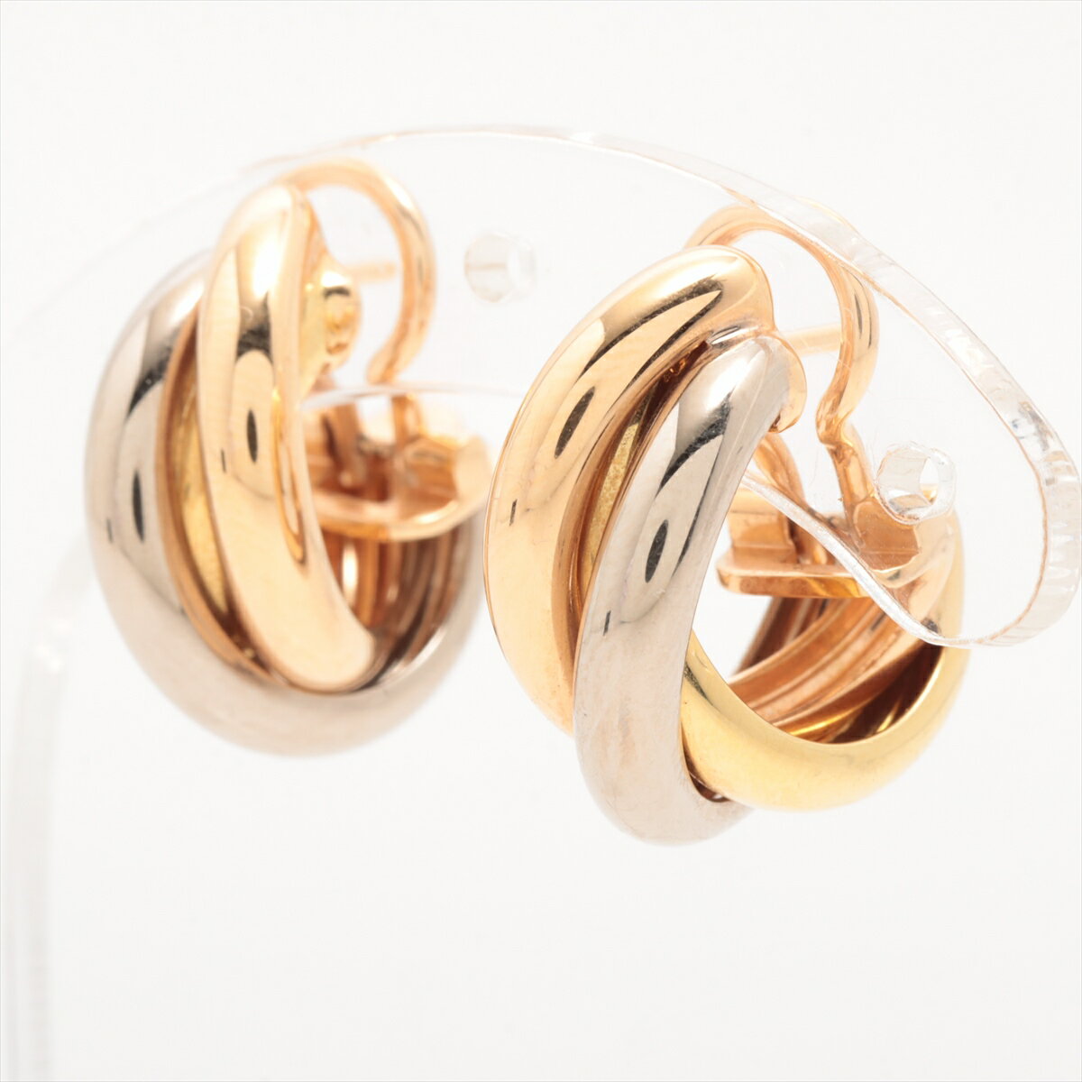 【中古】カルティエ トリニティ ピアス 750(YG×PG×WG) 9.5gのサムネイル