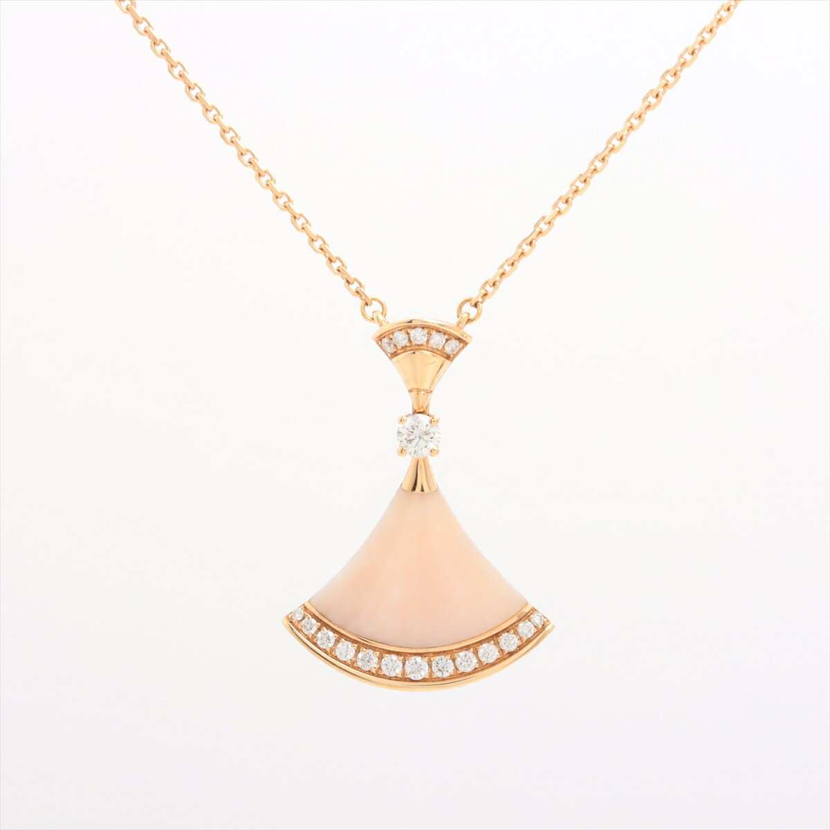 【中古】ブルガリ ディーヴァドリーム ピンクオパール ダイヤ ネックレス 750(PG) 6.6g 354340のサムネイル