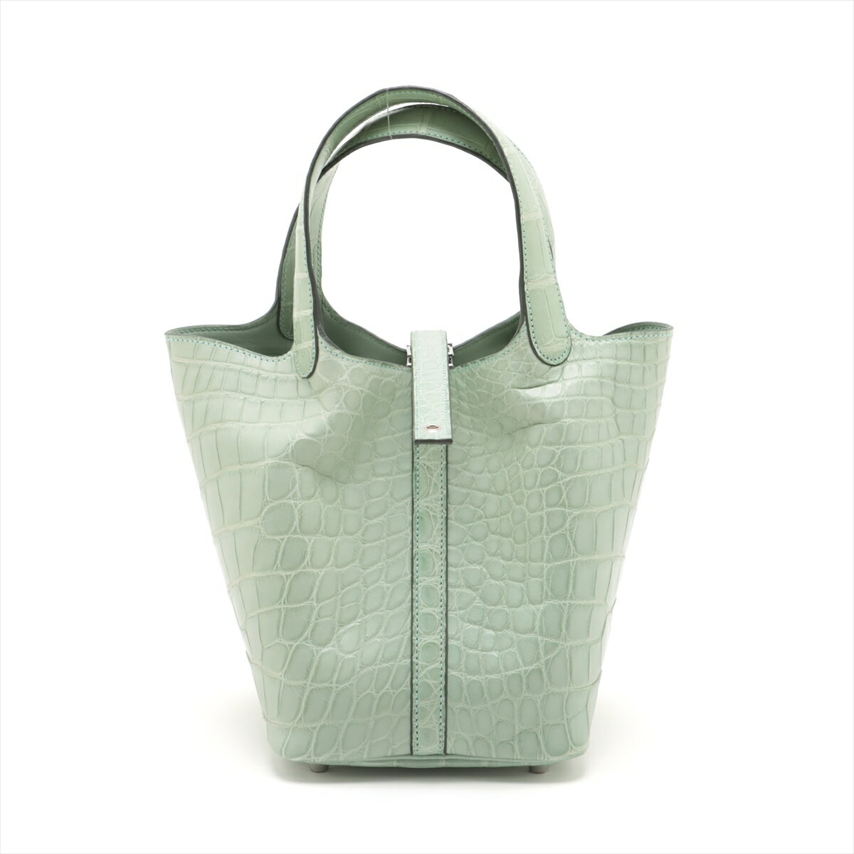 【中古】エルメス ピコタンロック18 PM アリゲーターマット ヴェールドー シルバー金具 U:2022年のサムネイル