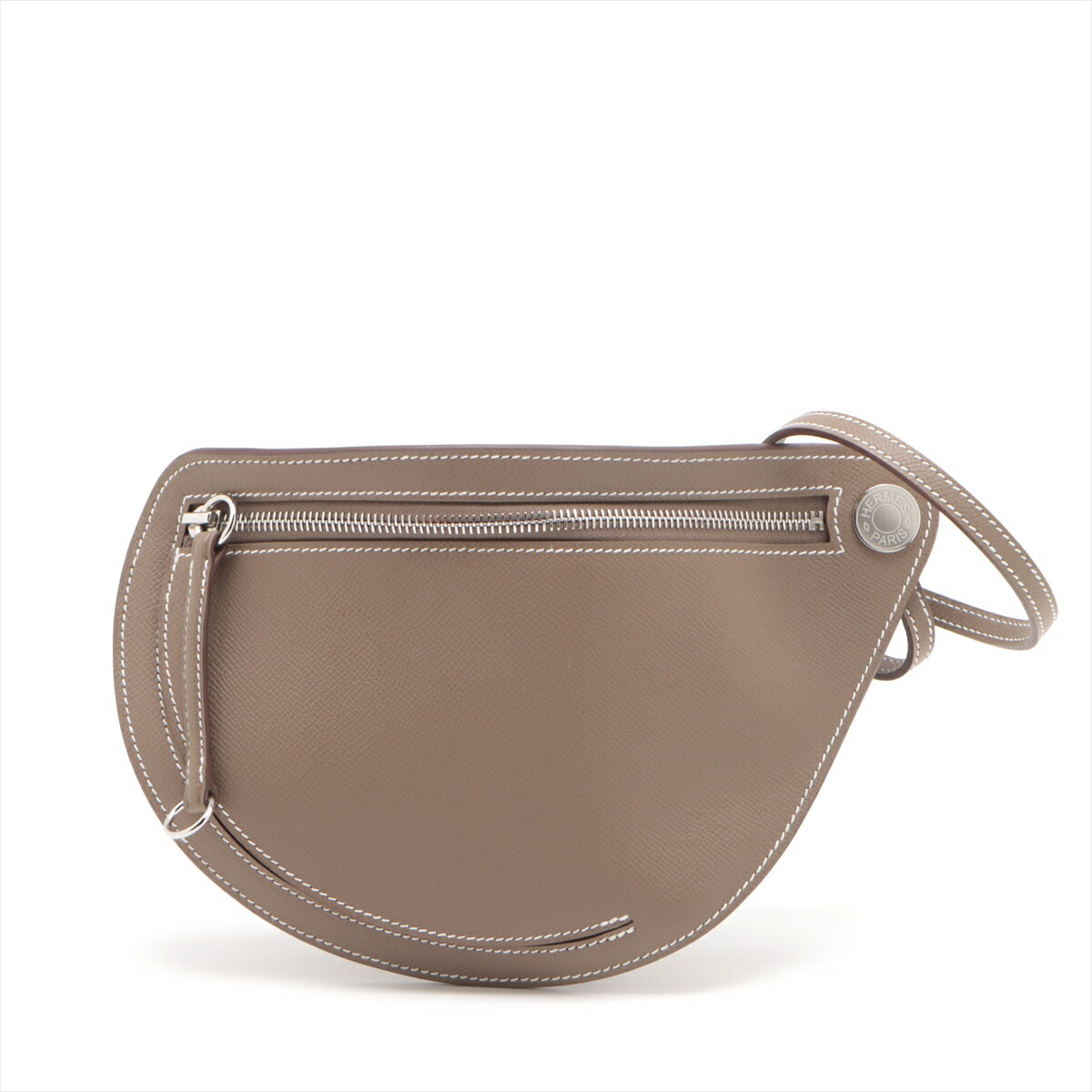 【中古】エルメス プティットコース ヴォーエプソン エトゥープ シルバー金具 W:2024年のサムネイル