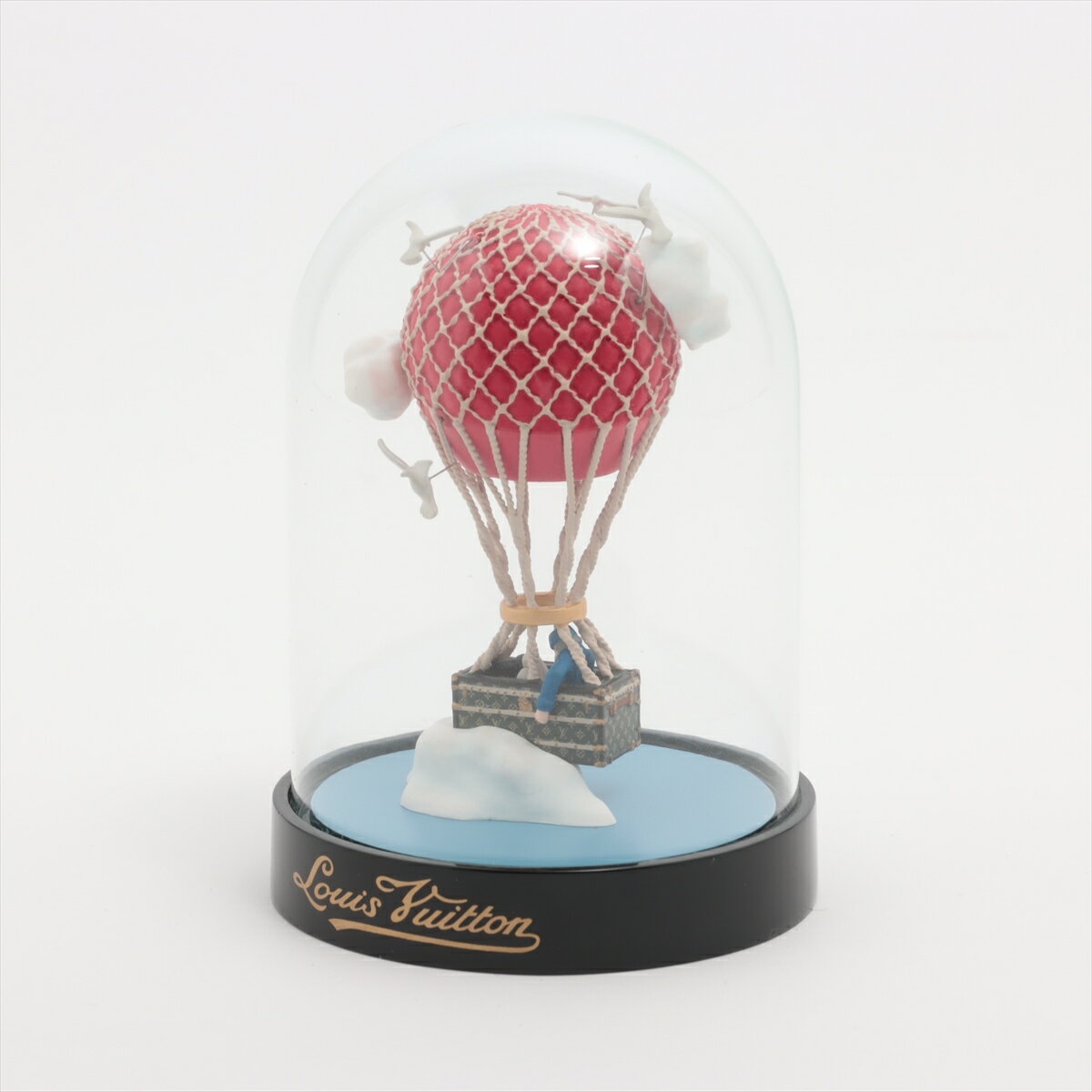 【中古】ヴィトン マルアエロバルーン 置物 ガラス 2013年限定 ノベルティ 気球モチーフ