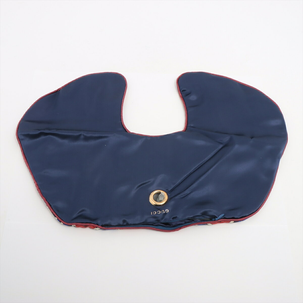 【中古】グッチ ジオメトリック トラベルセット ポリエステル レッド アイマスク スリッパ ネックピローセット