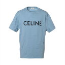 【中古】セリーヌ コットン Tシャツ L メンズ ブルー 2X681671Q