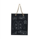 【中古】シャネル アイコンライン キャンバス チェーントートバッグ ネイビー ゴールド金具 7番台