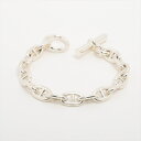 【中古】エルメス シェーヌダンクルMM ブレスレット 16コマ 925 58.8g シルバー