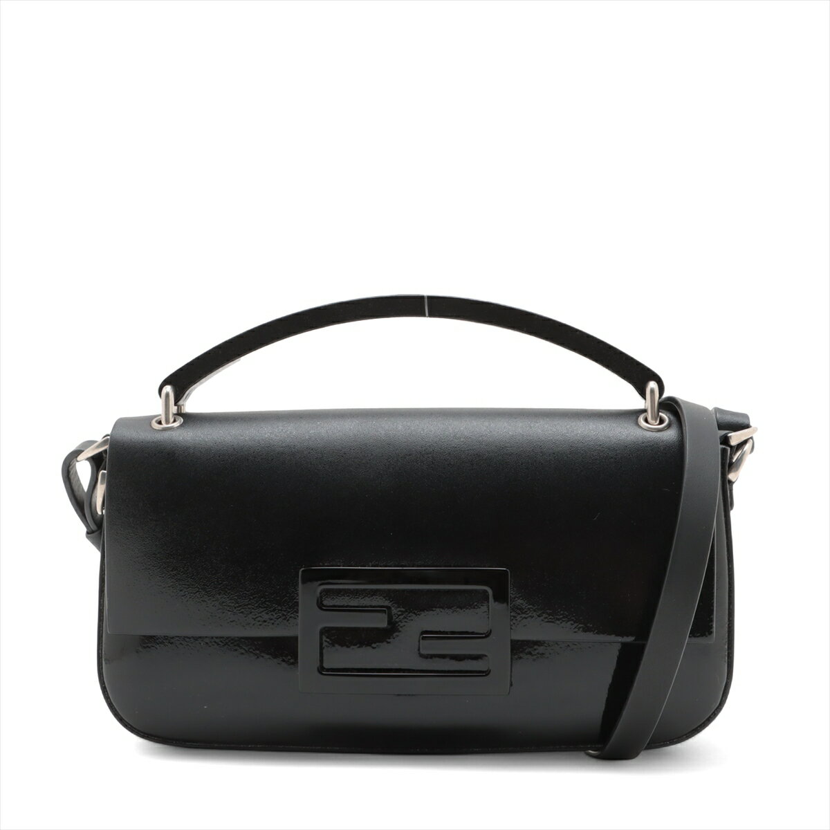 関税負担なし】FENDI フィール ブラックレザーサンダル (FENDI