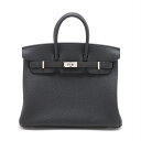 【中古】エルメス バーキン25 トゴ ブラック シルバー金具 W:2024年