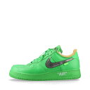 【中古】ナイキ×オフホワイト レザー スニーカー 28.5cm メンズ ライトグリーン DX1419-300 AIR FORCE 1 LOW SP BK 箱あり