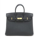 【中古】エルメス バーキン25 トゴ ブラック ゴールド金具 B:2023年