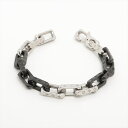 【中古】ヴィトン M00687 ブレスレット モノグラムチェーン LE4213 ブレスレット L メタル シルバー×ブラック