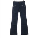 【中古】ヴィトン 11AW コットン×ポリウレタン デニムパンツ 36 レディース ネイビー RW112W モノグラム