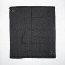 【中古】シャネル ココマーク スカーフ ウール グレー
