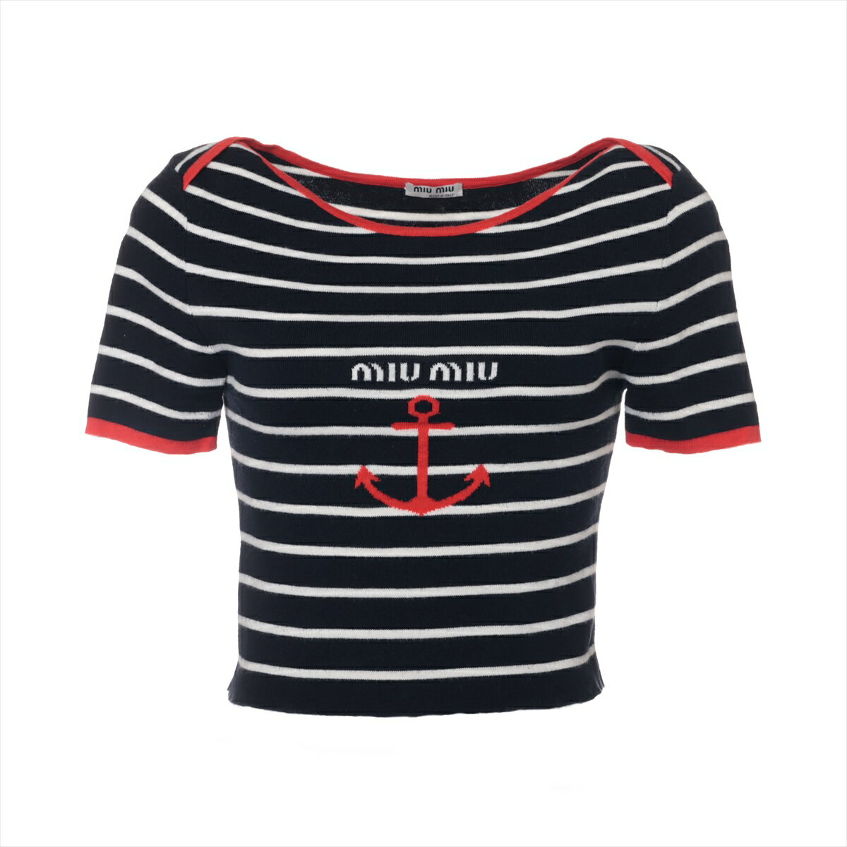 MIU MIU(ミュウミュウ) ジャージー TシャツボーダーTシャツ