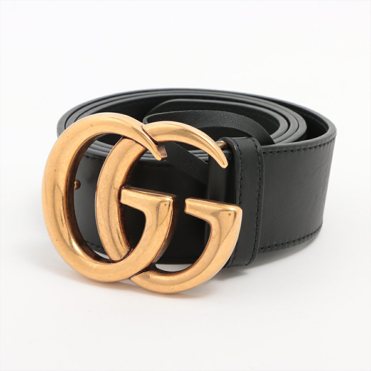 新品同様 Gucci ダブルGロゴ ベルト ベージュと黒 約95cm