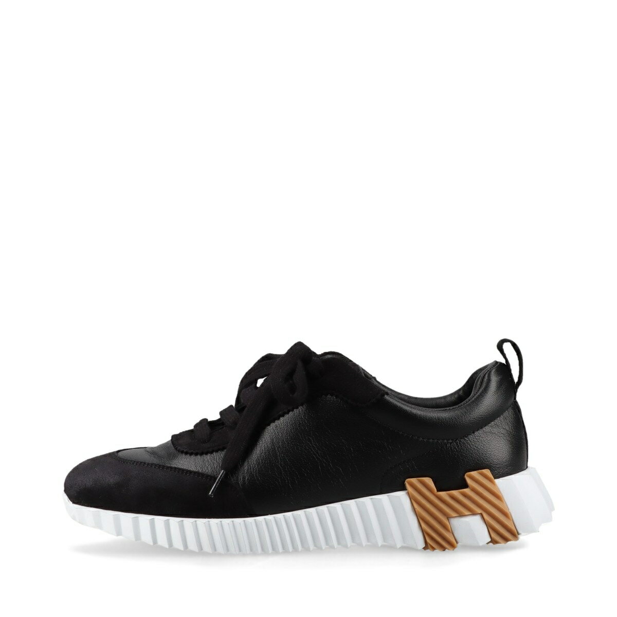 【中古】エルメス バウンシング レザー スニーカー サイズ不明 レディース ブラック サイズ表記消えのサムネイル