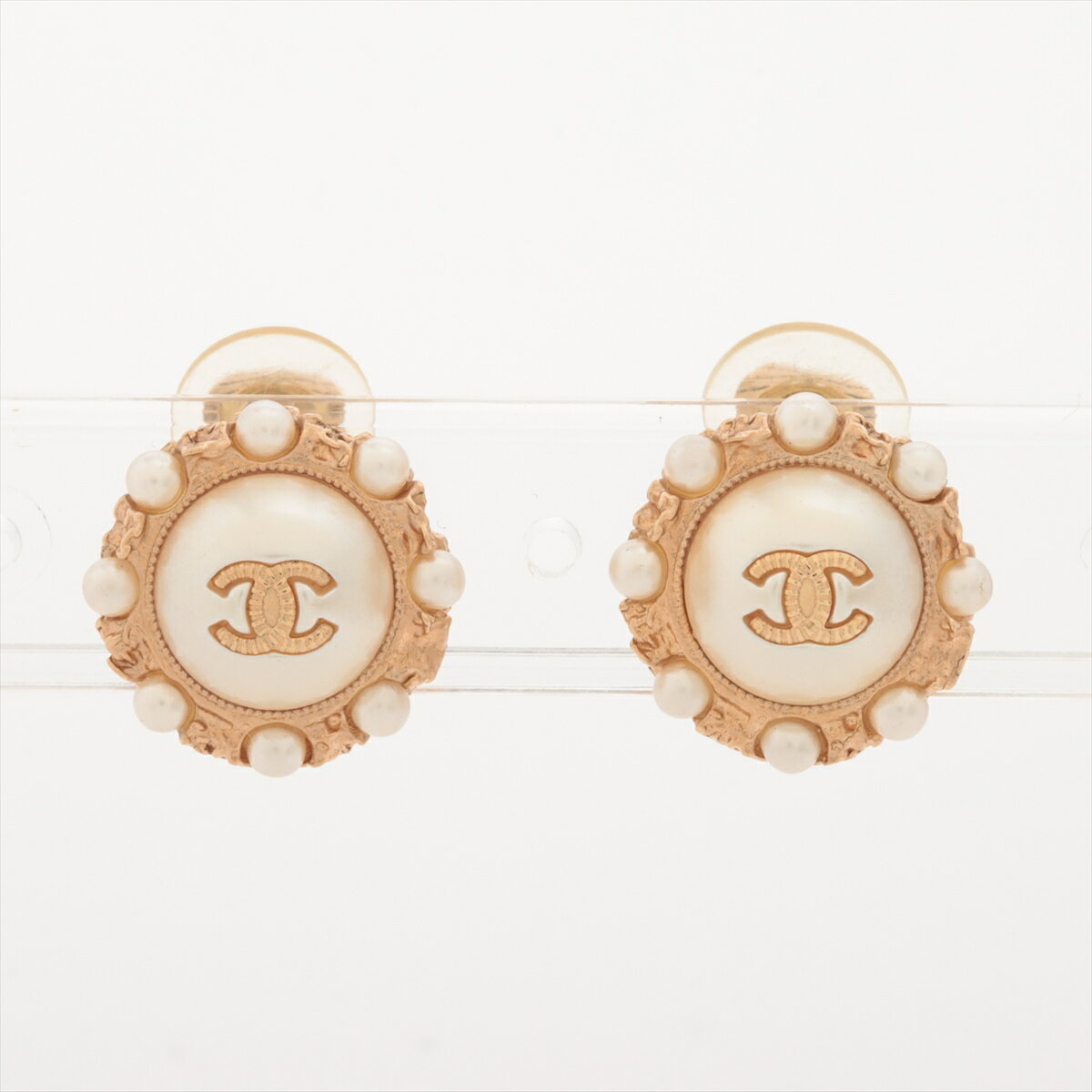 【中古】シャネル ココマーク A18S イヤリング(両耳用) GP ゴールド